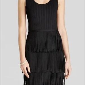 Milly Elegant Black Fringe Dress